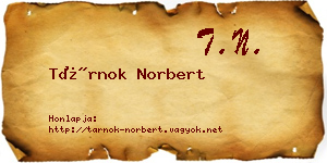 Tárnok Norbert névjegykártya